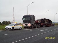 Перевозка частей крана Demag 4000 cc