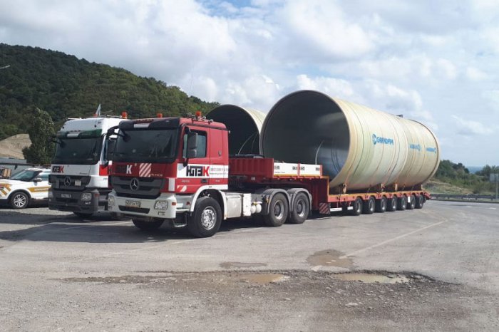 Transportation of fiberglass pipes