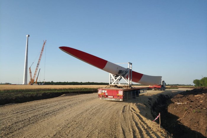 TRANSPORTATION OF BLADES FOR «ADYGEISKAYA WPP 150MW», ON THE TERRITORY OF JSC «VETROOGK»